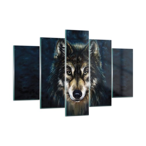 Quadro vetro 150x100cm lupo - vetro,