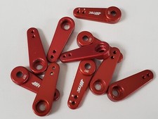 10 PEZZI Hitec RC Corno Servo in Alluminio Rosso (25T-Hitec)
