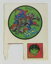 27447 144/tt ADESIVO Marvel Comics - SPIDERMAN UOMO RAGNO - Hulk - anni '70