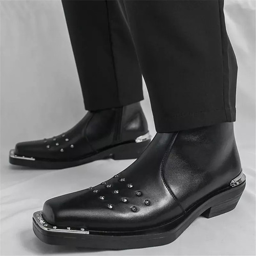 Stivaletti uomo neri cowboy - stivaletti,