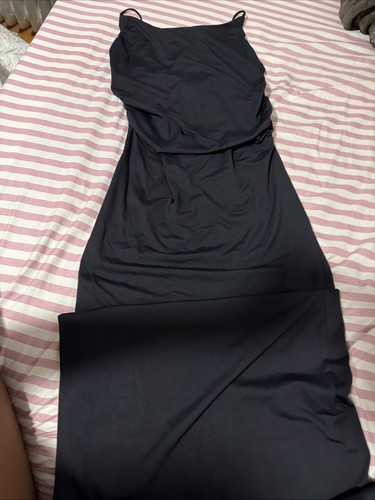 Abito lungo nero seta zara - abito,