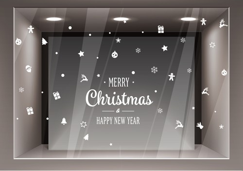 Adesivo vetrofania natale - adesivo,