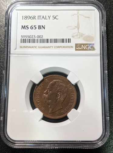 1896 ms65 italia 5 - 1896,
