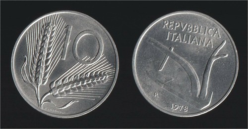 Lire 1978 spighe aratro - spighe,