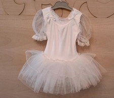 Body da danza classica con tutù, bianco, 7/8 anni, sartoriale