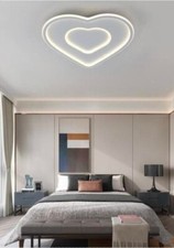 Plafoniera led cuore 54 w 2 cuori lampadario luce bianca calda naturale c19