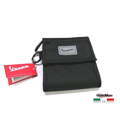 Portafoglio vespa nero stoffa - nero,