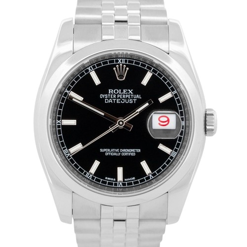 Rolex datejust nero acciaio - rolex,