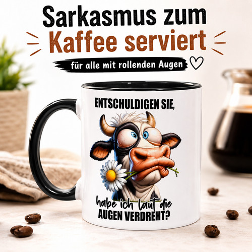 Tazza mucca divertente con