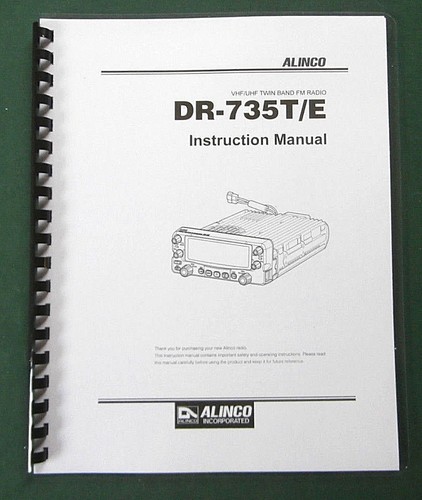 Alinco 735t manuale - dr-735t/e, di