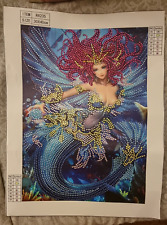 Quadretto diamond painting "Sirena" 30x40, colori brillanti, nuovo