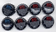 8 Tappi corona - bens - bitte bianco e rosso