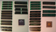 Lotto stock moduli memoria RAM SIMM 30 Pin e DIMM 72 Pin + CPU Intel i486 DX2