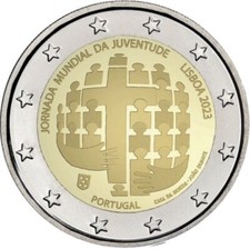 Portugal 2023 2 € euros conmemorativos Jornada Mundial de la Juventud