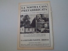 advertising Pubblicità 1946 CASA PREFABBRICATA LEGNAMI PASOTTI - BRESCIA