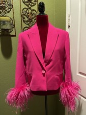 Blazer rosa fucsia zara - blazer,