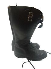 STIVALI IN CUOIO NERO CON  FIBBIE E  LACCI PATTUGLIA RADIOMOBILE CC BENEMERITA