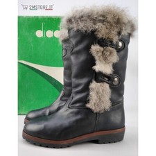 Stivali Invernali Doposci DIADORA Vera Pelle MADE IN ITALY Original Vintage