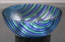 ORLANDO ZENNARO (1932) Ciotola In Vetro Di Murano, Firmata A Punta Di Diamante 