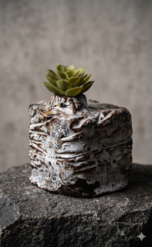 Vaso portacandela ceramica - vaso,