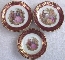 Two Limoges 3" Plates and one