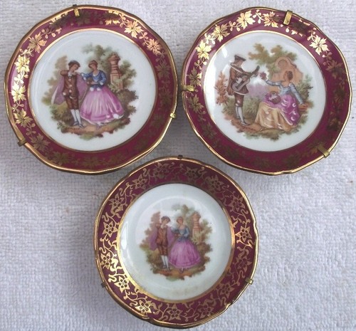 Two limoges plates - two, one