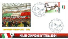 BUSTA FILATELICA FDC MILAN CAMPIONE D'ITALIA 2004