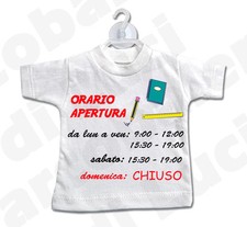 MINI T-SHIRT cartello ORARIO