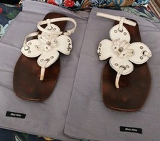 MIU MIU Sandali donna bianchi