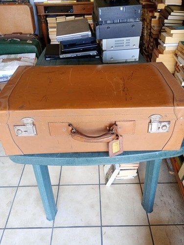 Valigia vintage cuoio pelle - valigia, in