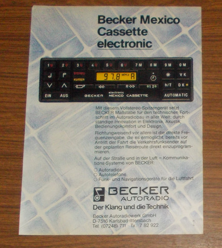 Rara pubblicità becker mexico - pubblicità,