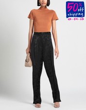 RRP€374 JUST CAVALLI Pantalone Jacquard IT40 US4 UK8 S Nero Made in Italy