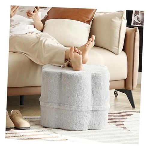 Floral pouf ottoman foot - pouf, ottoman,