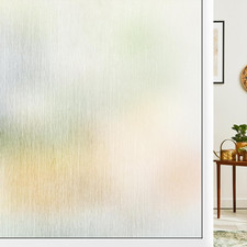 Pellicola per Vetri Finestre 44.3X200Cm, Spazzolato Pellicola Adesiva per Vetri 