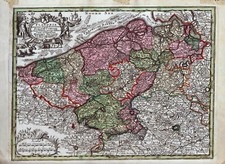 LOTTER SEUTTER ATLAS MINOR INCISIONE FIANDRE BELGIO CM. 20 X 26