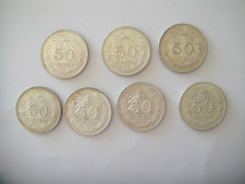 MESSICO 7 monete 50 CENTAVOS 1937/1945  ARGENTO 720 RARE