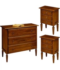 SET IN LEGNO COMO' 2 COMODINI