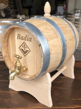 Botte in Castagno 3 litri con rubinetto di ottone e LOGO A FUOCO A PIACERE!!!