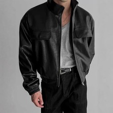 Giacca uomo biker corta da