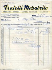  Fattura - Fratelli MARABELLO - Messina 1952 Terraglie, Vetrerie, Casalinghi - 
