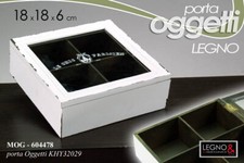 SCATOLA PORTA BUSTINE CONTENITORE OGGETTI THE TE TISANE CIALDE COFANETTO 18*6CM