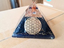 Shungite orgonite pyramid - shungite,
