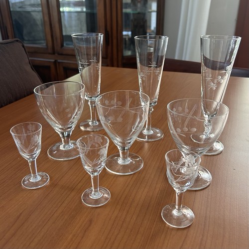 Art deco set bicchieri - set, 9