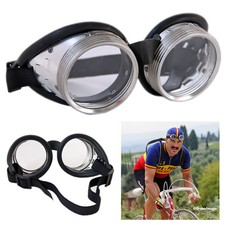 Occhiali ciclismo NOS stile vintage montatura acciaio tondo retrò anni 40/50 Eroica