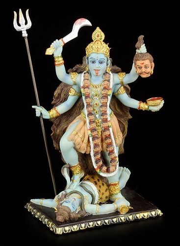 Statua kali colorata - statua, blu