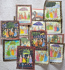 14 dipinti batik in tessuto