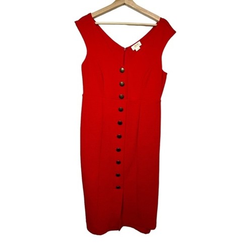 Abito rosso trapuntato - , con