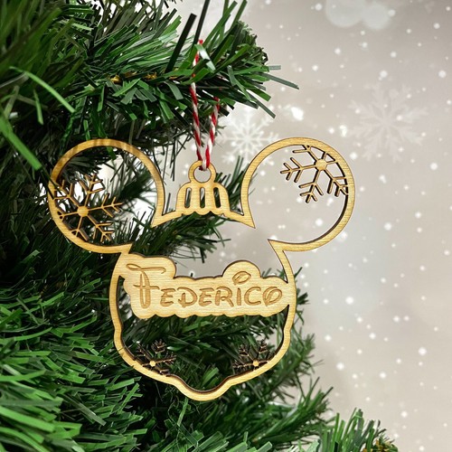 Pallina natale legno - pallina,