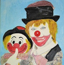 SBIRULINO DIPINTO A OLIO SU