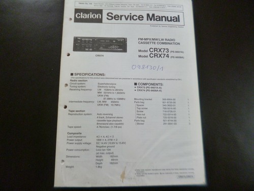 Manuale servizio originale - manuale,